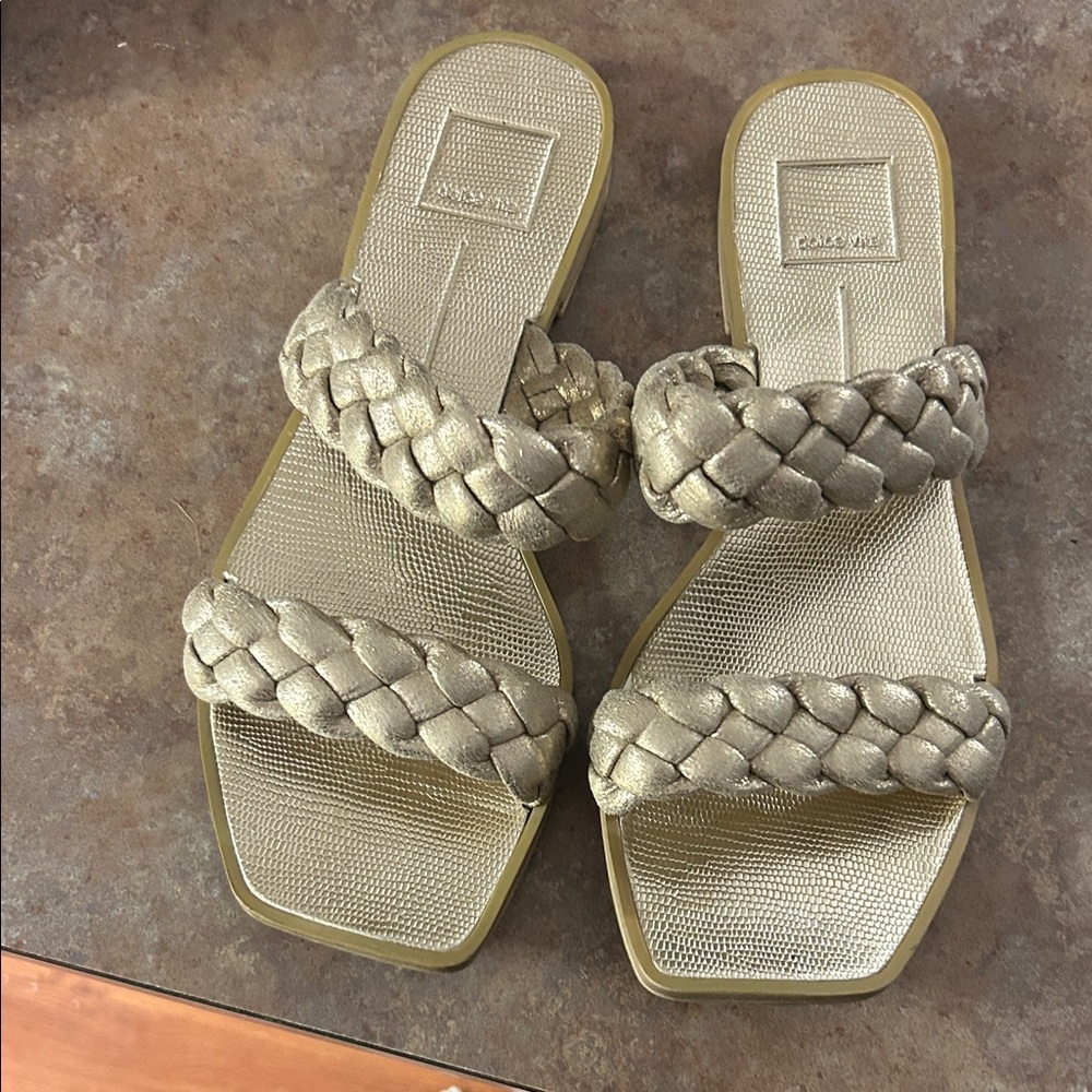 Dolce Vita Gold Braided Sandals